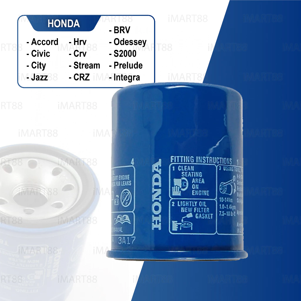 Honda Oil Filter Accord Civic CRV HRV BRV CRZ City Odyssey Prelude Integra Jazz Stream Fit S2000 15400-RTA-003 - Image 3