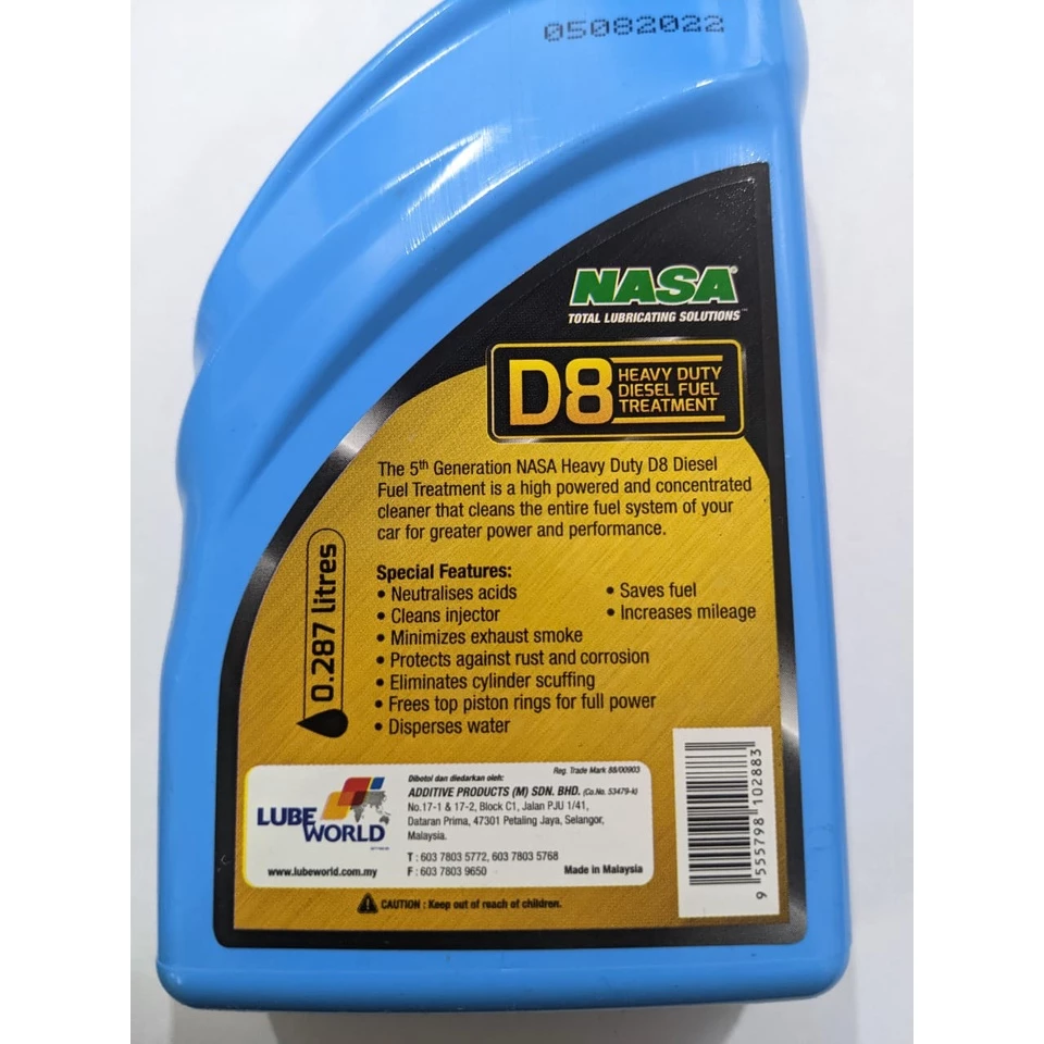 NASA D8 Heavy Duty Diesel Fuel Treatment / Cleaner - Image 3